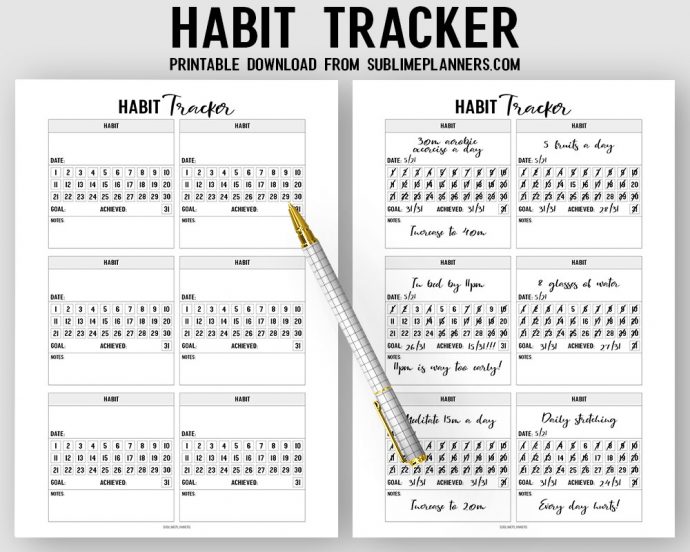 Free Printable Habit Tracker